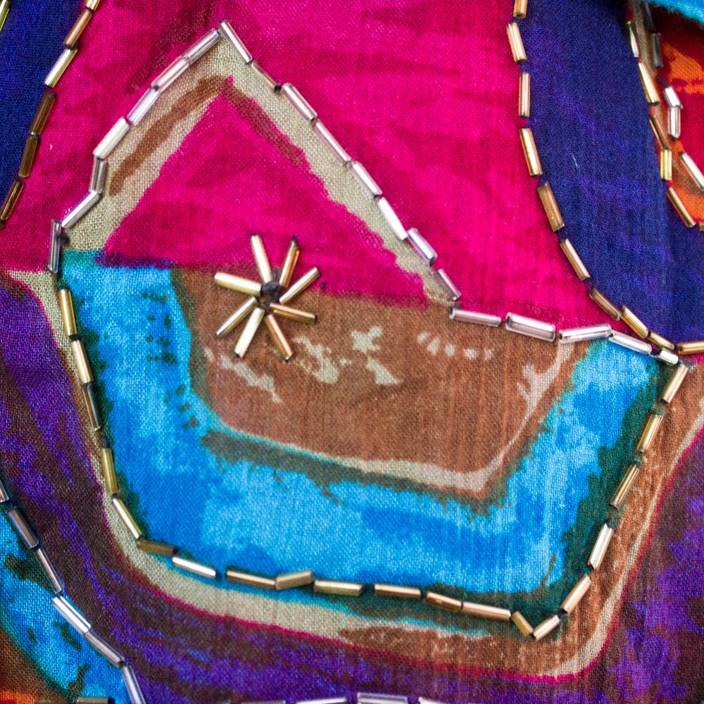 SOLD! 80s Patterned Romper style 2 piece outfit - Picture 5 of 8